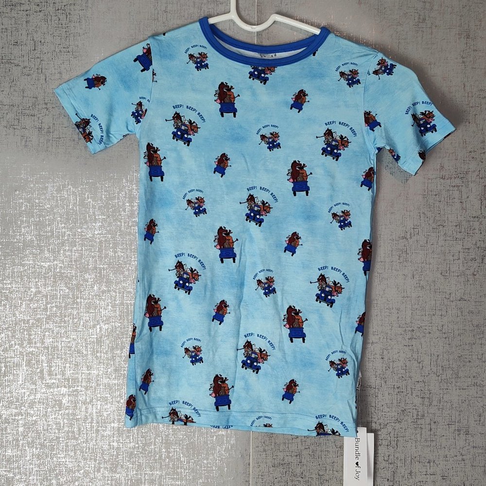 Bundle of Joy Farm Animals Kids Pajama Shirt + Pant Set with Blanket